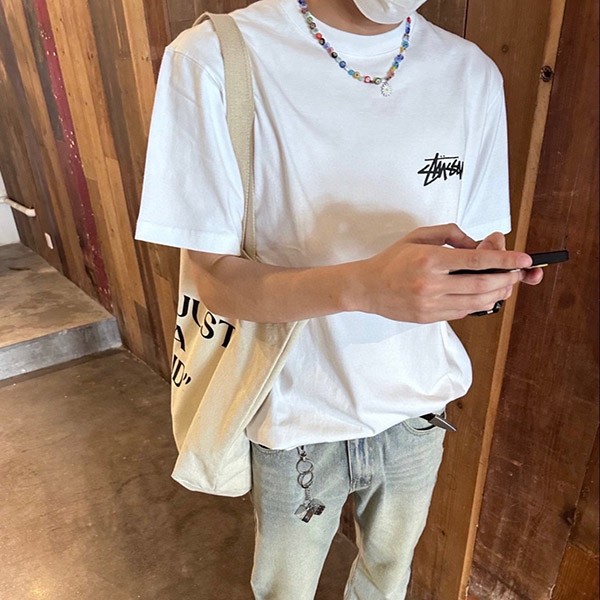 ステューシー プラッシュ Tシャツ 偽物 ホワイト 1904927